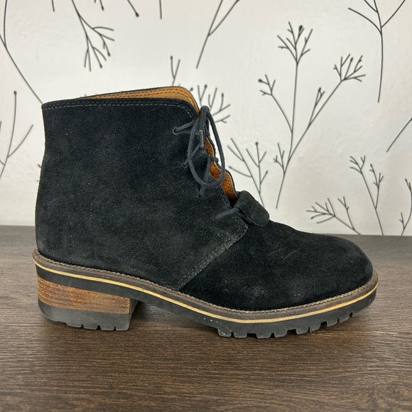 Black Suede Ankle Boots - Picture 1 of 8
